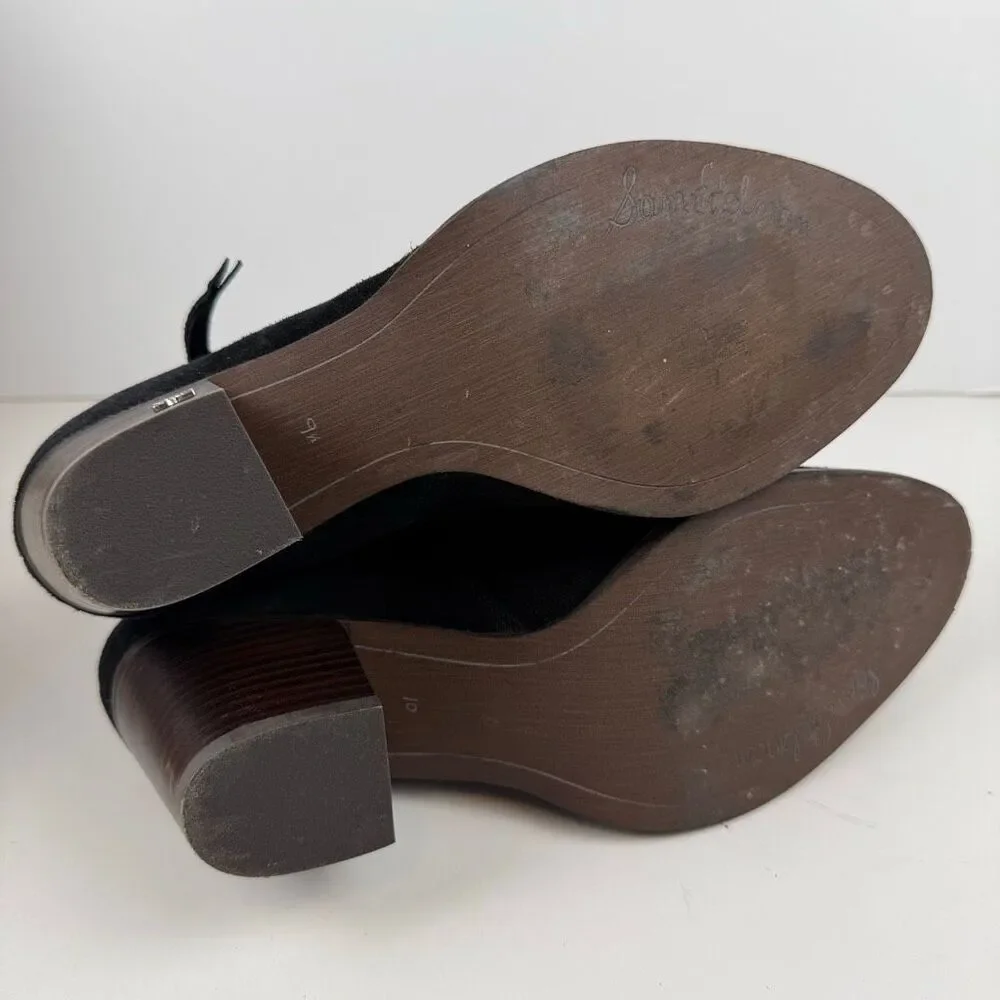 Sam Edelman Macon Black Suede Ankle‎ Boots Size 9.5